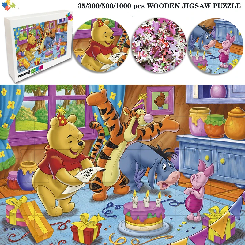 

Winnie The Pooh Jigsaw Puzzle 35/300/500/1000 Pcs Funny Diy Jigsaw Best Creative Gifts for Friends and Kids Christmas Gifts