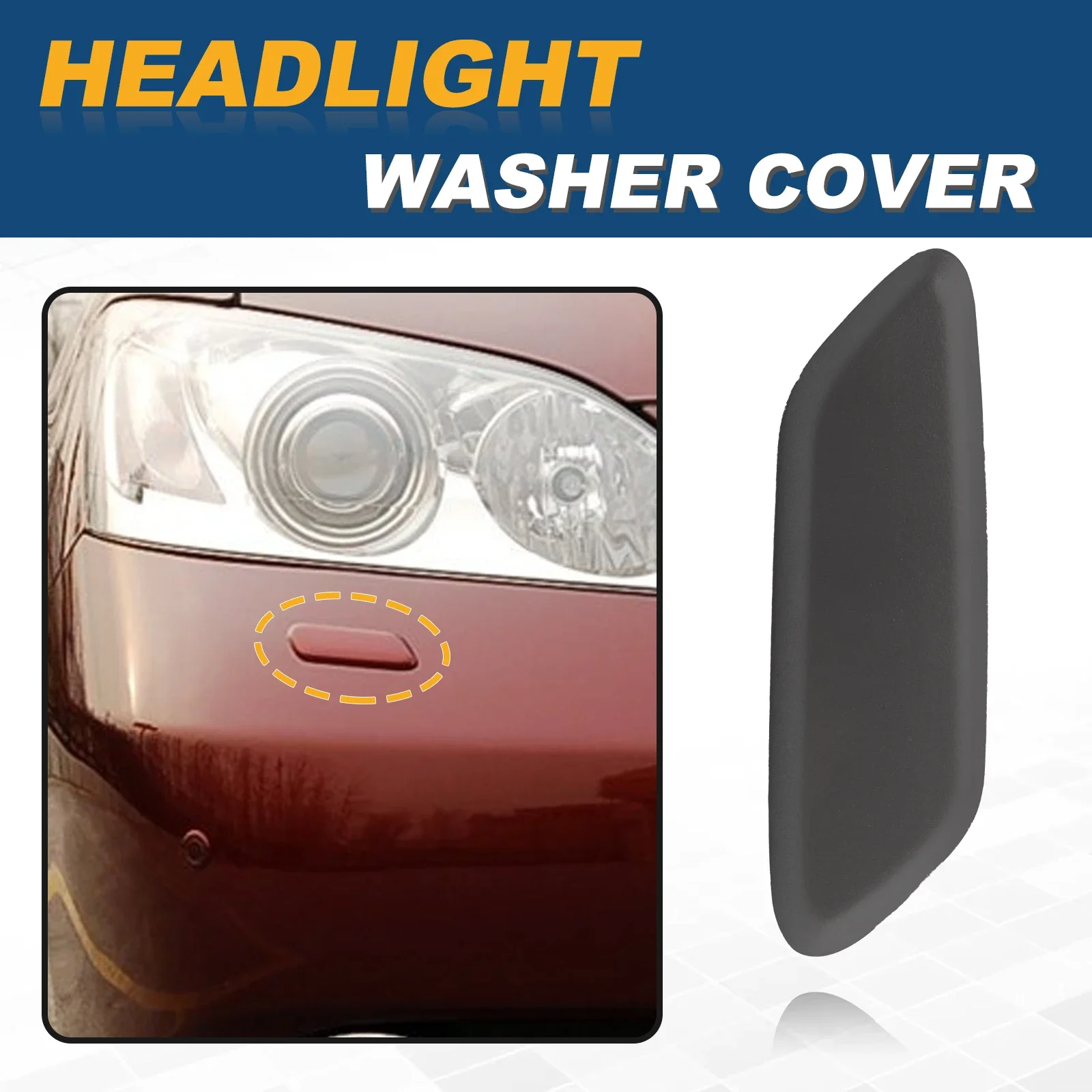 For LEXUS ES350 2006 2009 Front Bumper Headlight Washer Jet Spray Nozzle Cover Cap Car Accessories