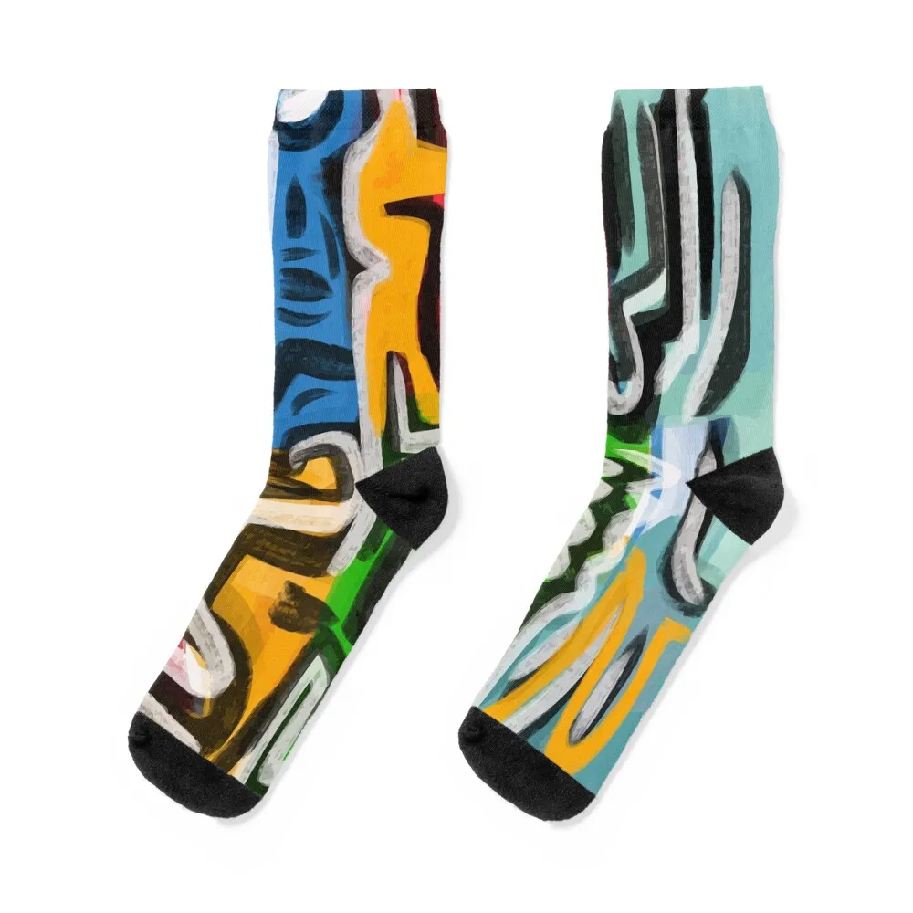 

Primitive street art abstract Socks Wholesale sports stockings summer kids Boy Child Socks Women's