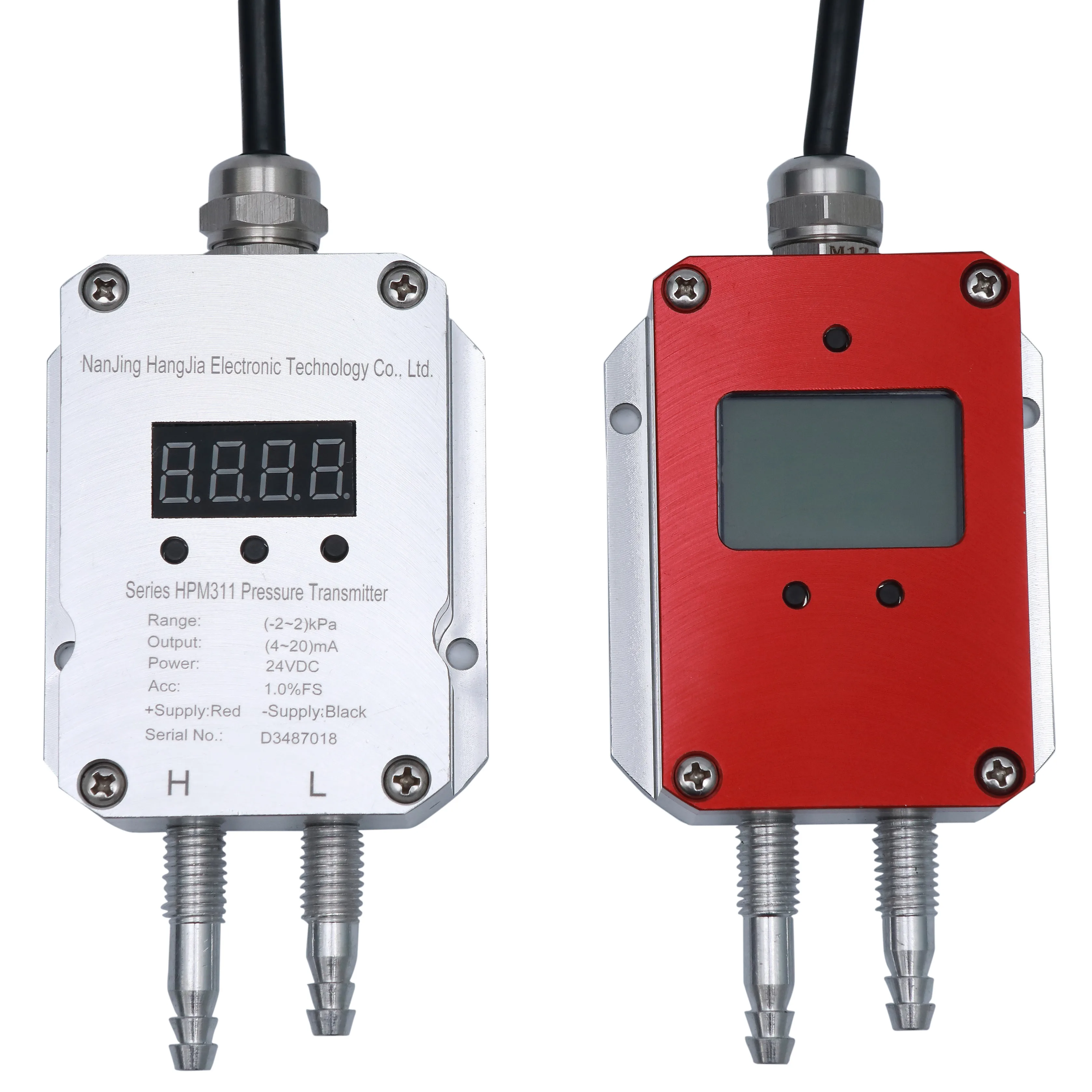 Air Differential Pressure Sensor Transmitter Micro Gas Intelligent Differential Pressure Transducer Output RS485 1kpa -40~125c