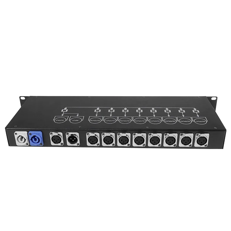 

Dmx 8 Way Network Expander Output 8x512 4096 Channels For Satge Dj Lighting Controller Artnet To DMX Node DJ Disco Stage