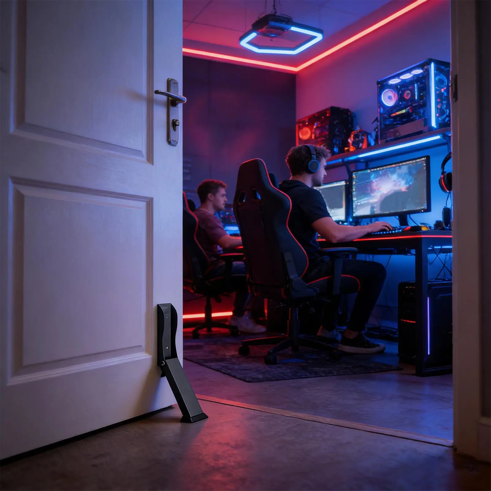 

Дверной упор-клин, плотно прилегающий, мебельная фурнитура, сверхпрочный напольный дверной стопор без сверления для общежитий, кухонь, арендованного жилья, столовых