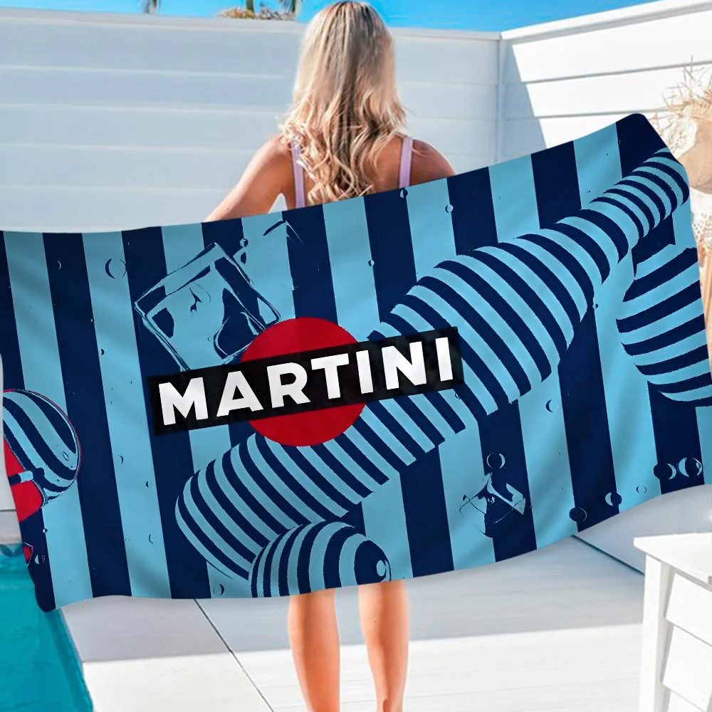 Martini Racing Beach Towel Colorful Bath Towels for Girl Microfiber Quick Dry Custom Sand Free Beach Yoga Spa Gym Pool