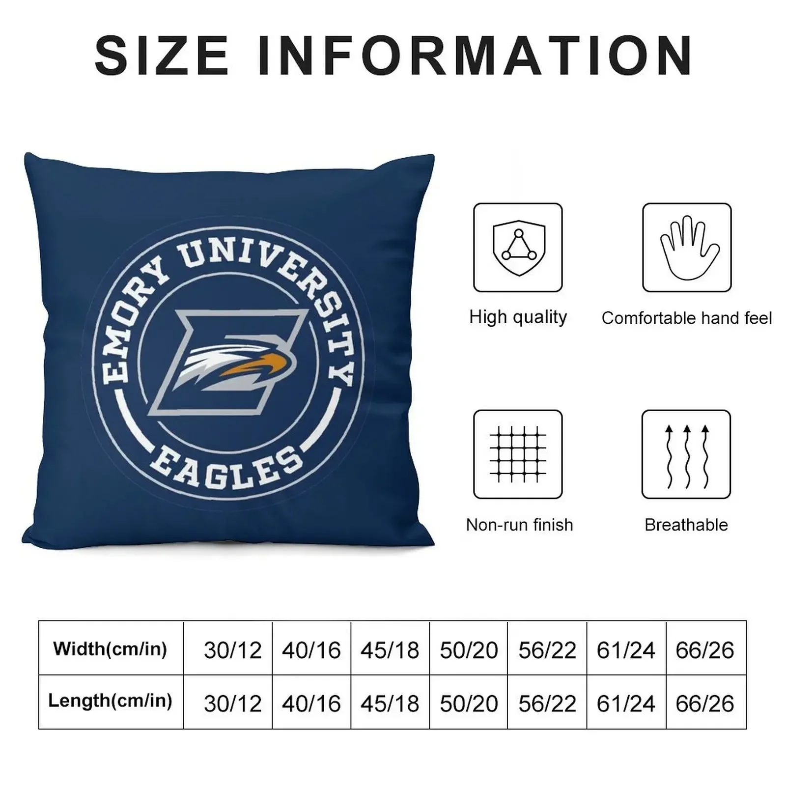 Emory University Eagles Circle Throw Pillow Anime Cushion Cover For Sofa Christmas Pillow Covers pillow