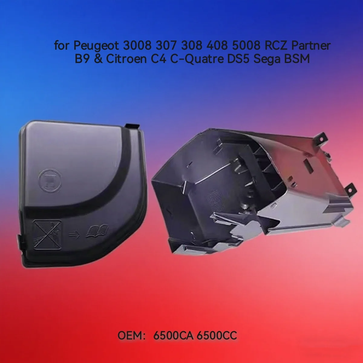 

6500CA 6500CC Кронштейн крышки блока предохранителей для Peugeot 3008 307 308 408 5008 B9 Citroen C4 DS5 Sega BSM