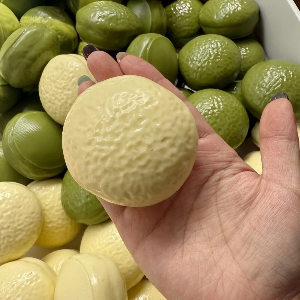 Crunchy Texture Stress Relief Ball Squeezing Sensory Soft Candy Style Squeeze Toys Handcrafted White Chocolate Matcha