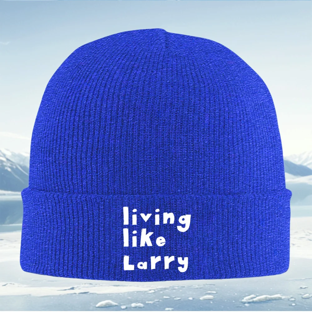 عيش مثل لاري، كلمات جريئة. الرجال النساء للجنسين محبوك قبعة قبعة صوفية قبعة الشتاء الحرارية الدافئة عيد الميلاد في الهواء الطلق ركوب الدراجات Hik #6