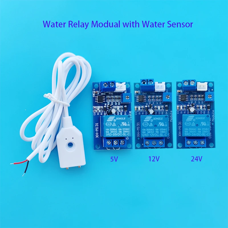 5V/12V /24V 10A Water Leak Relay Module and Light Control Switch Photoresistor Relay Module Brightness Automatic Control Module