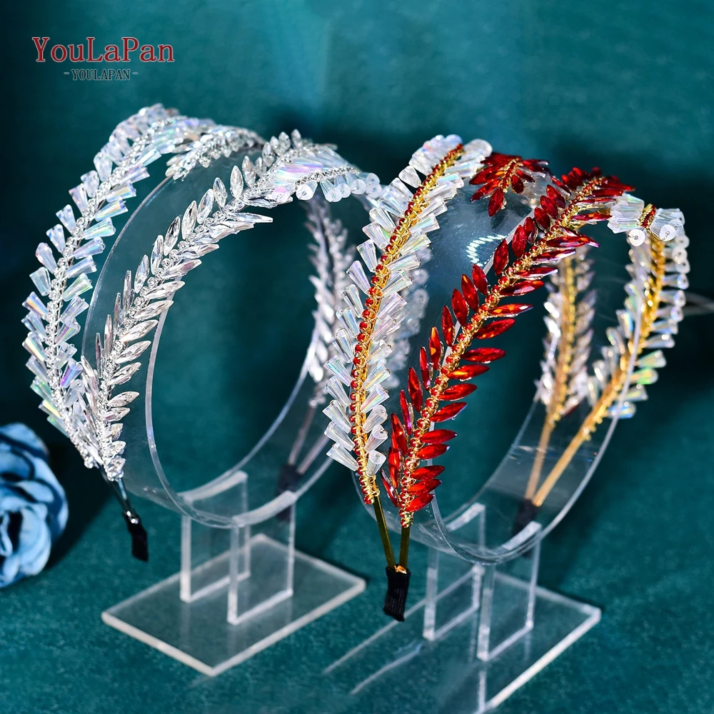 

TOPQUEEN Wedding Hair Hoop Bride Rhinestone Crystal Headpiece Party Crown Bridal Vintage Hair Accessories Banquet Headband HP871