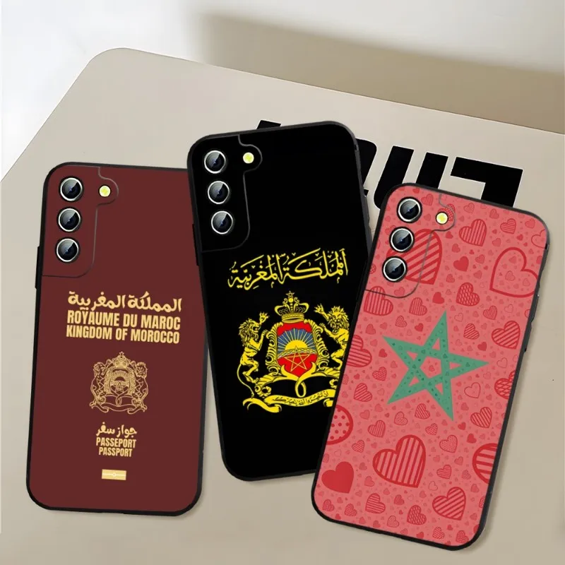 

Morocco Flag Passport Phone Case For Samsung S23 S21 S22 S30 S20 S9 S10 S8 S7 S6 Pro Plus Edge Ultra Fe Lite Silicone Cover