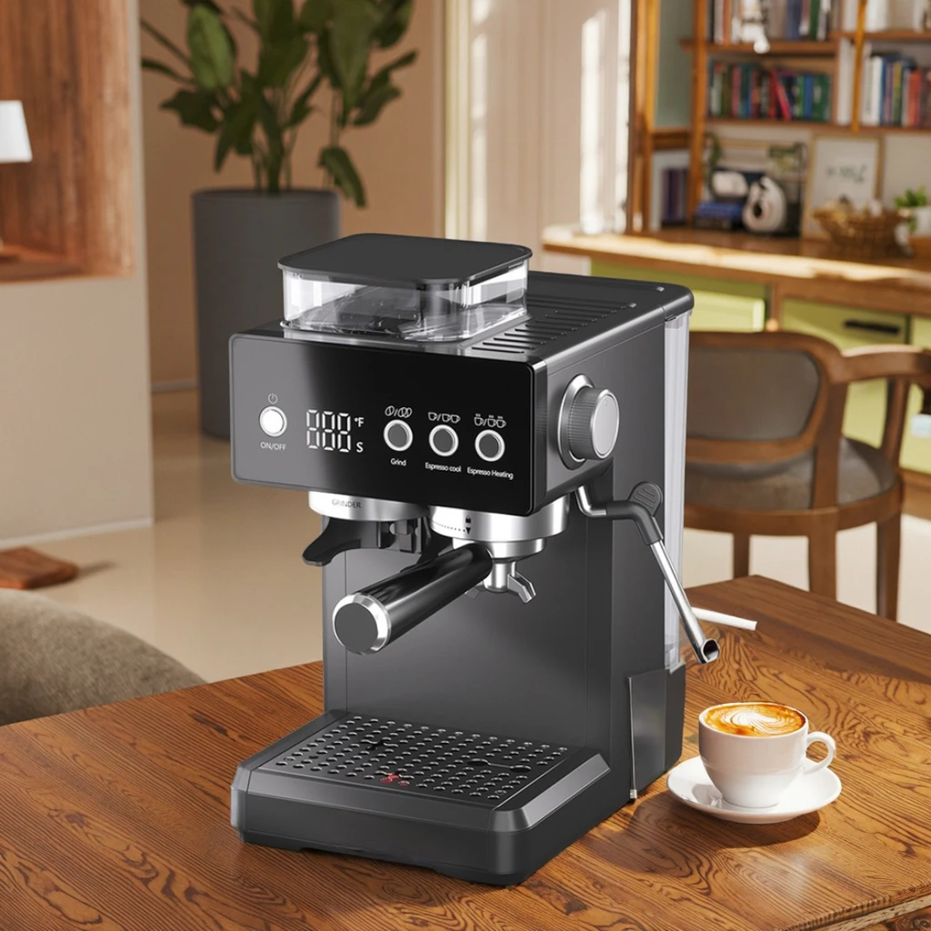 

Portable Coffee Maker Easy-to-Use Electric Semi Automatic Coffee Machine with Cleaning Function for Home Office or Hotel