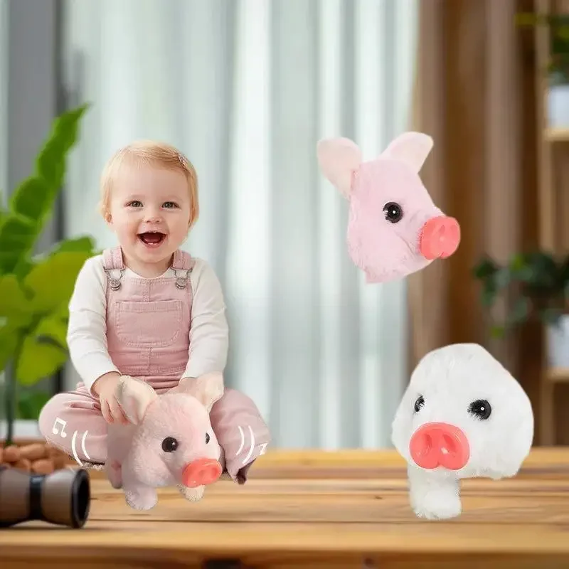 لعبة خنازير كهربائية مقلدة من القطيفة الواقعية يمكن المشي على النباح ألعاب الحيوانات الأليفة الإلكترونية هدايا لطيفة للأطفال #3