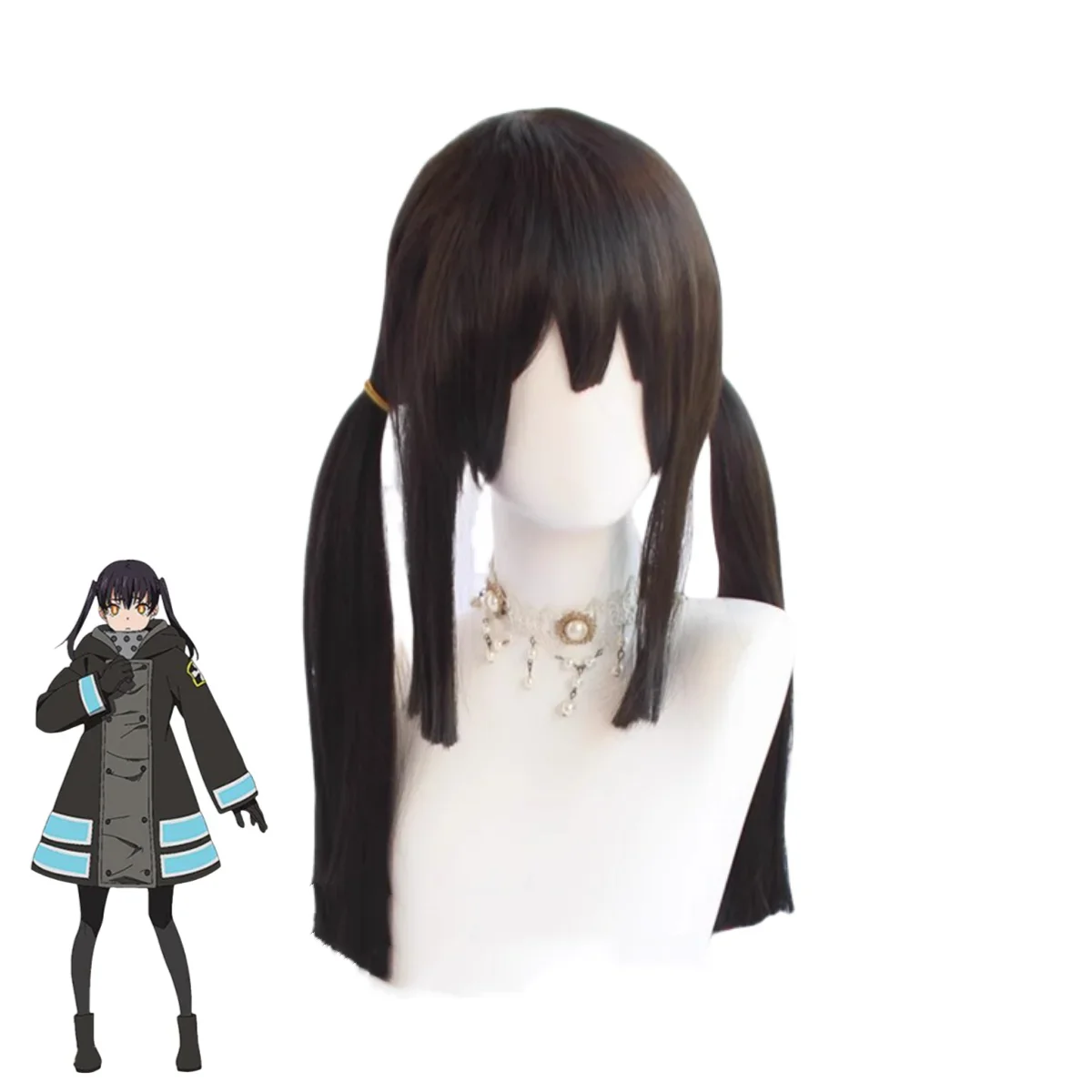 أنيمي قوة النار الموسم 2 كوتاتسو تاماكي تأثيري حلي شعر مستعار الشتاء خندق معطف تنورة موحدة امرأة هالوين عيد الميلاد البدلة #6