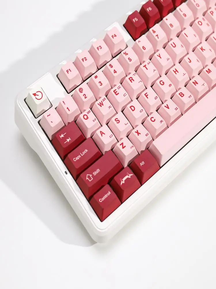 KBDiy GMK Darling Keycaps Koreańskie PBT Retro Red Alice ISO Cherry Profile Keycap Custom Do Klawiatury Mechanicznej MX Switch 60 Gamer — zdjęcie produktu 7