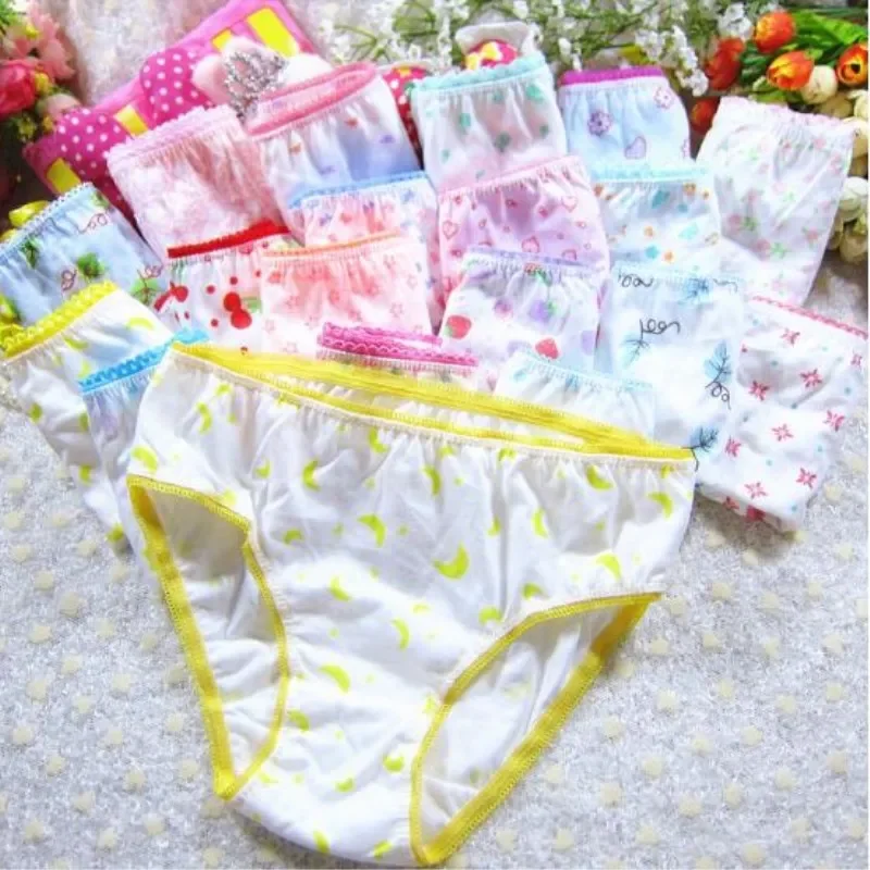 6pcs/Lot Fashion Girls Briefs Underwear Kids Cotton PantiesChildren Underpants Suit1-12Years