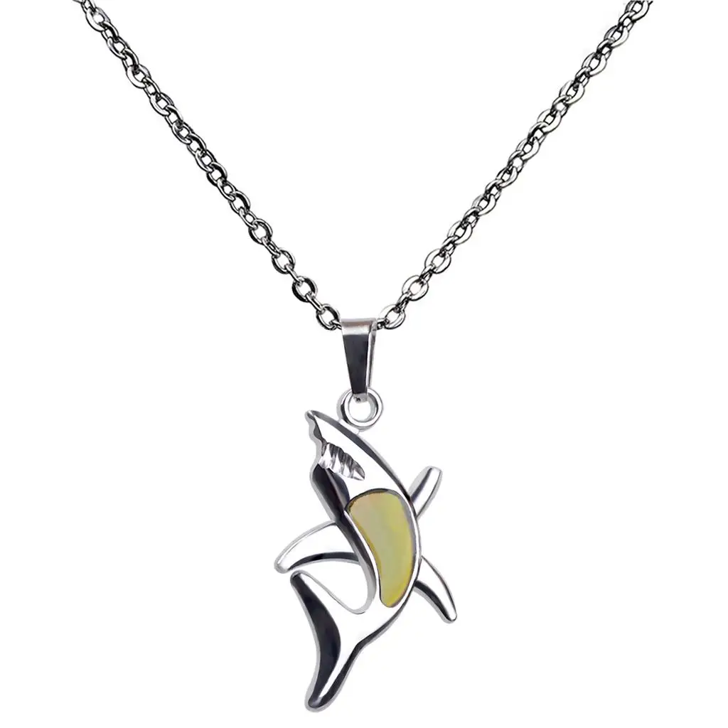 

Mood Pendant Necklace Cute Shark Choker Colored Mood Change Friendship Graduation Gifts for Girls, Sisters, Women