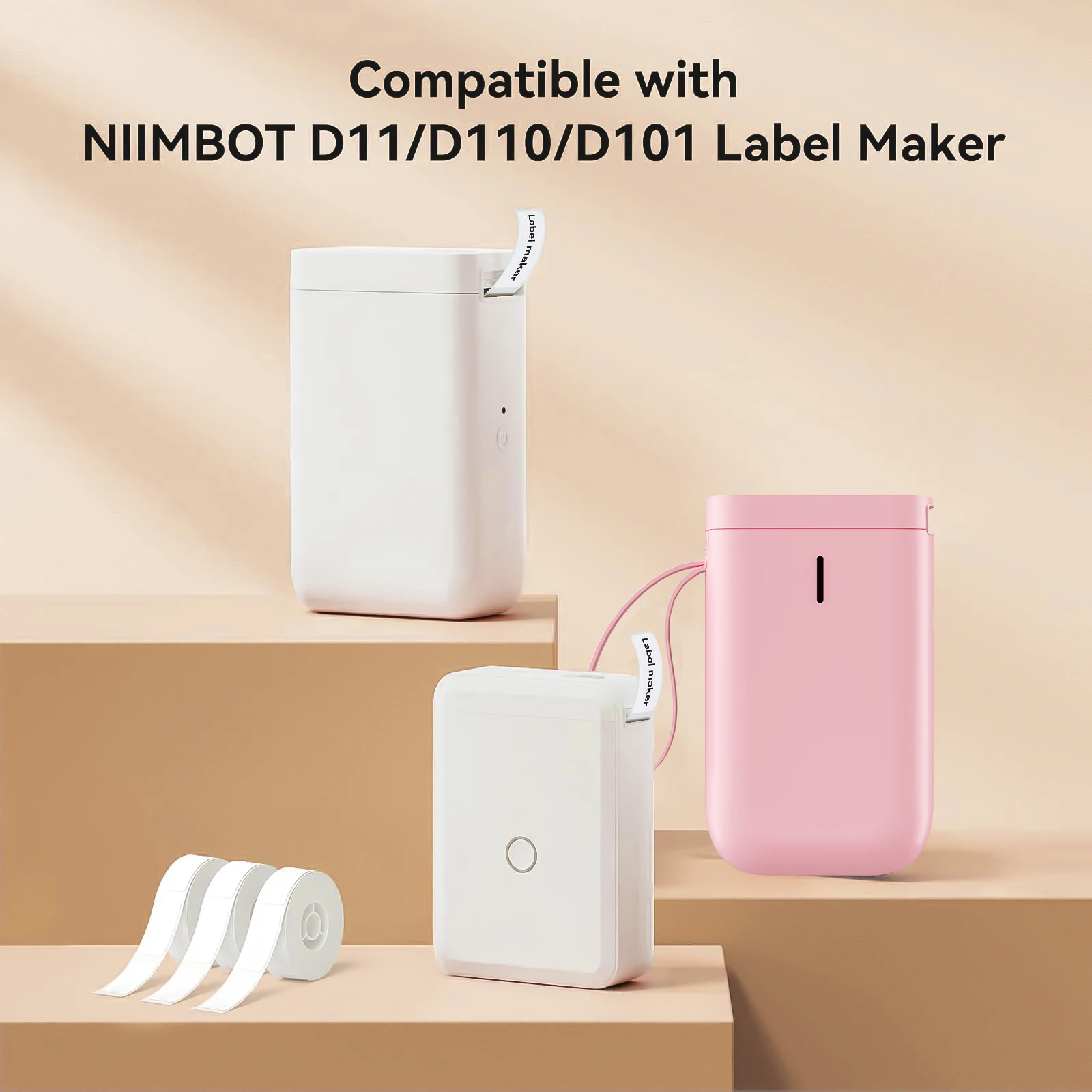 Niimbot D110 Label Sticke Paper Roll Self-adhesive Labels Waterproof White Scratch-Resistant Papers for Niimbot D11 D101 Printer