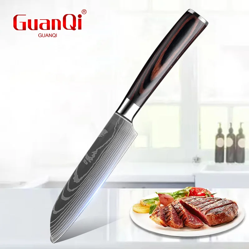 Facas de cozinha cutelo carne frutas peixe faca corte aço inoxidável desossa faca açougueiro cutelo laser damasco faca chef ferramenta