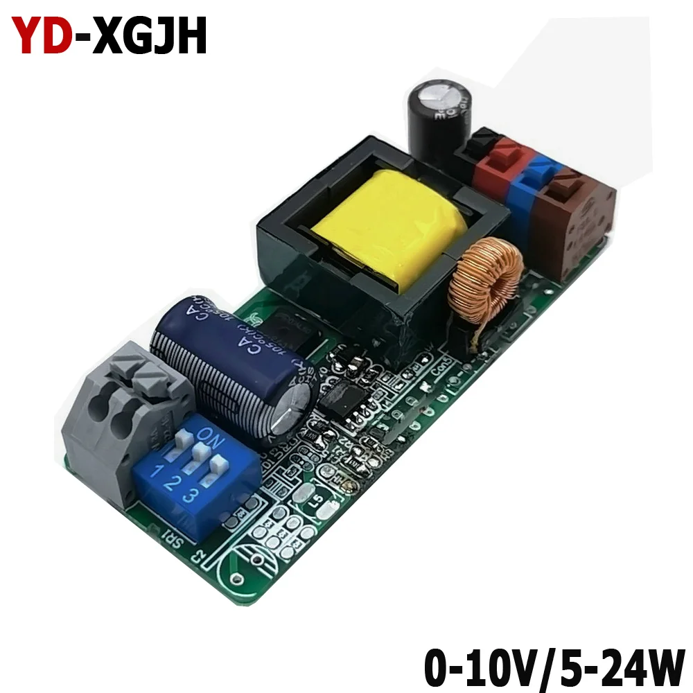 No Flicker 0-10V Dimming Power Supply 5-24W 300-600mA Wide Voltage Isolation Adjustable LED Constant Current Power Supply