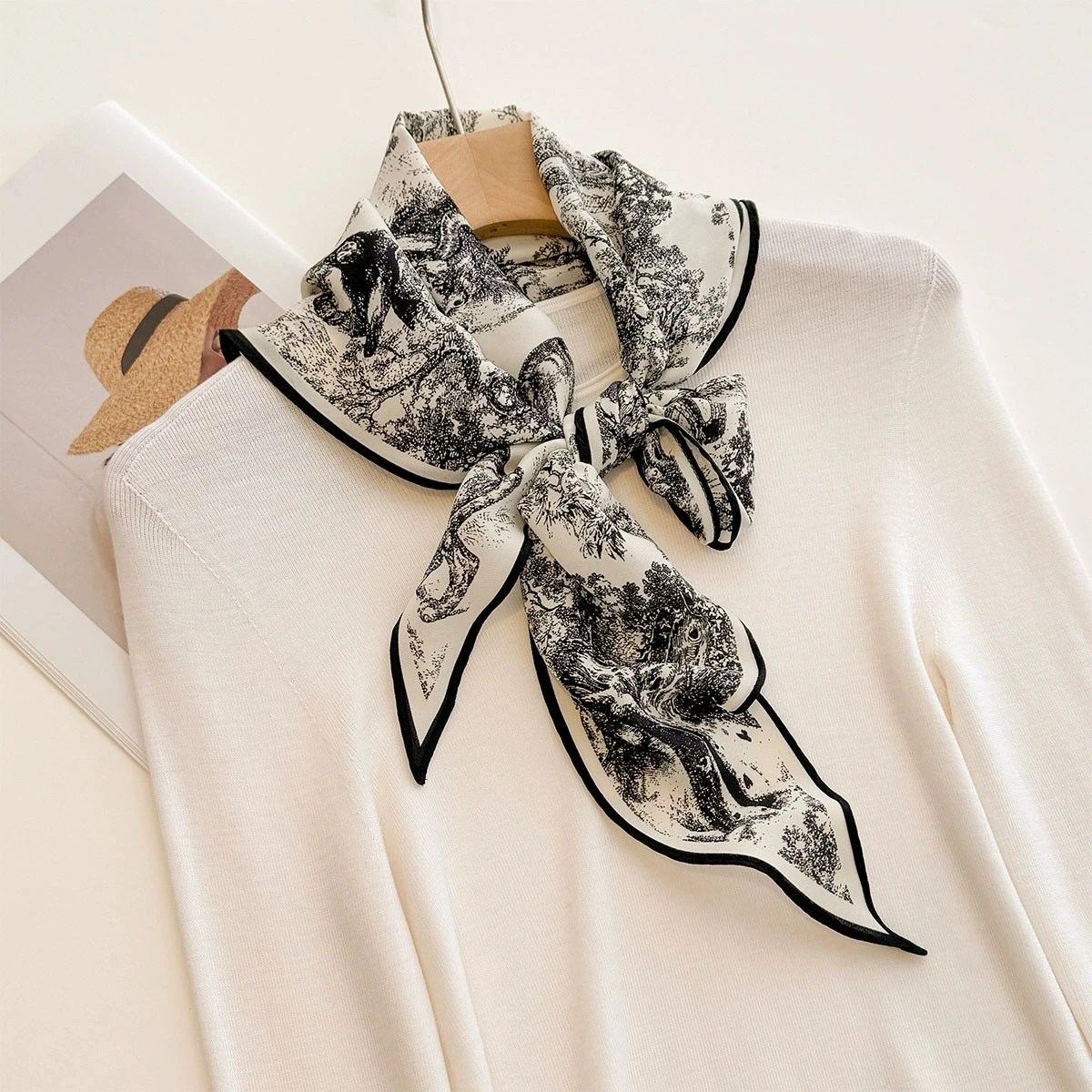 

Французский ретро-шарф с бриллиантами, женская роскошная бандана, повязка на голову, хиджаб, фулярд, защита для шеи, шейный платок, шаль для женщин, 2 шт./лот