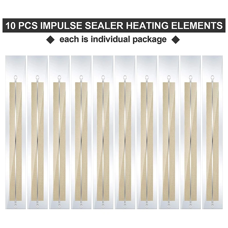 10 Pieces Impulse Sealer Replacement Parts Impulse Sealer Heating Elements Service Spare Repair Parts Kit