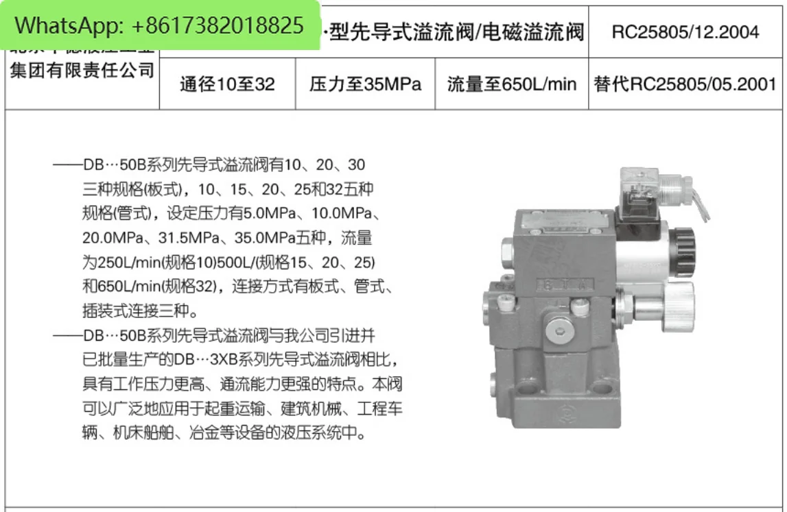 DBW10B-1-50B/30B Electromagnetic Relief Valve DBW10A/3156/CW220-50 CG24N9Z5L