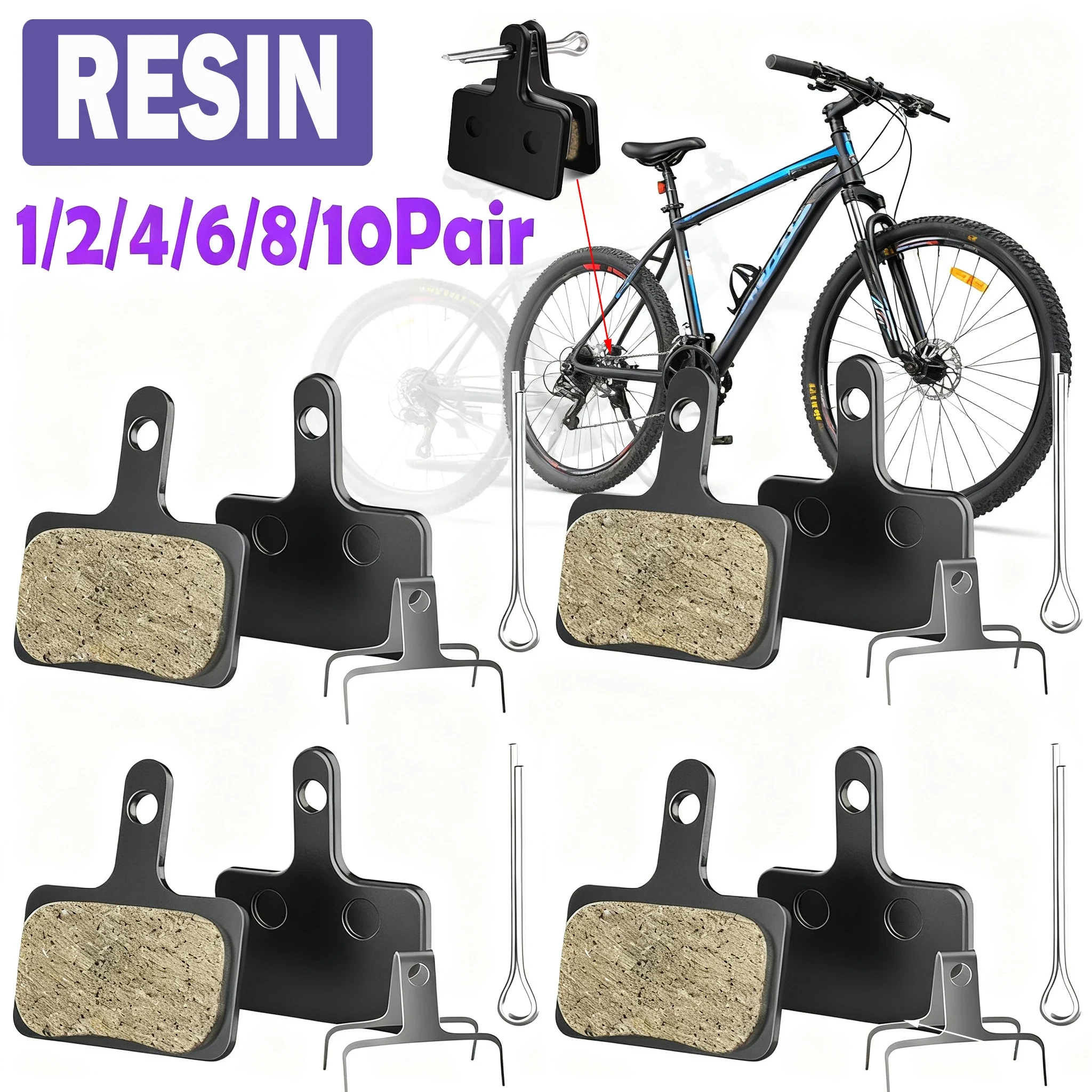 TESNO Fahrrad-Harz-Bremsbeläge - Verschleißfeste Hydraulische Bremsbeläge Kompatibel mit SHIMANO B01S/B03S/B05S MTB-Teile – Detail 1