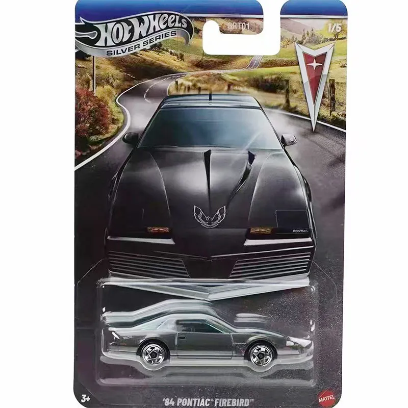 Hot Wheels Car SILVER SERIES 84 Pontiac Firebird 1/64 Modelo de juguete de metal fundido a presión GRT01