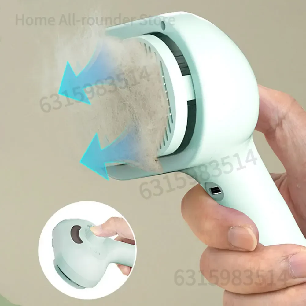 3 في 1 فرشاة بخار للقطط، مشط إزالة شعر الحيوانات الأليفة، فرشاة شعر القطط، فرشاة للقطط للتساقط والعناية بالقطط والكلاب والحيوانات الصغيرة