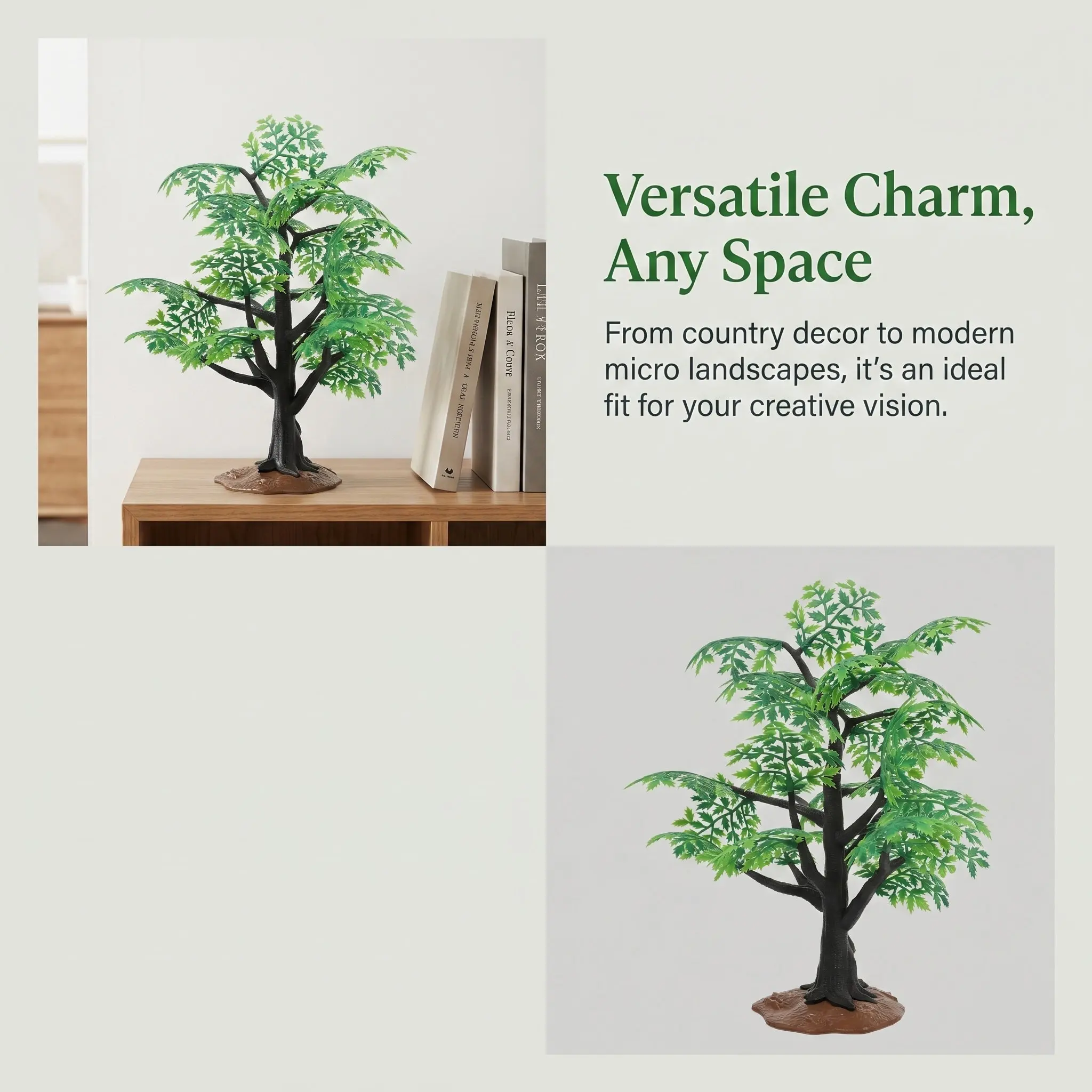 Maple Leaf Shaped Decoration Creative Tree Ornament Sand Table Adornment Micro Landscape DIY Garden Small Fake Tree Decorative