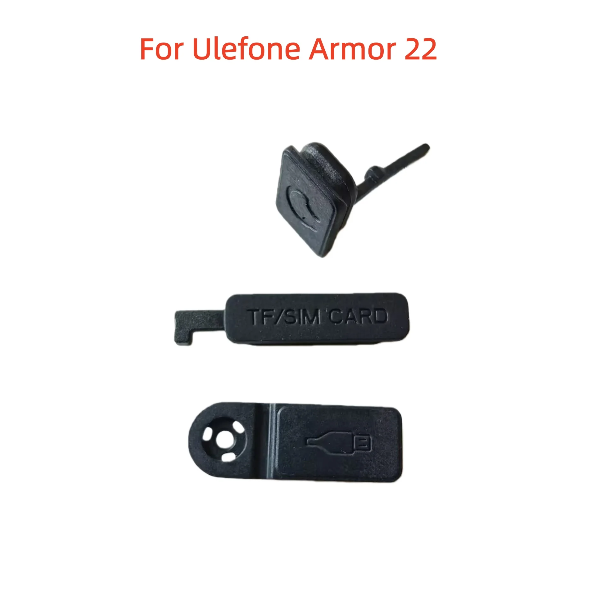 For Ulefone Armor 22 Anti Dust Plug Type C Type-C Rubber Cap Plug Charge Port SIM TF Earphone Rubber Cover Protector Parts