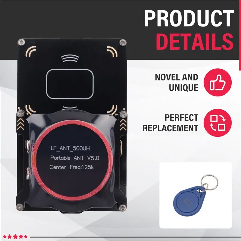 Proxmark3 512M RFID Card Reader Burner Easy V5.0 RDV4 Memory IC ID Card Copier Duplicator Integrated Antenna Decryptor
