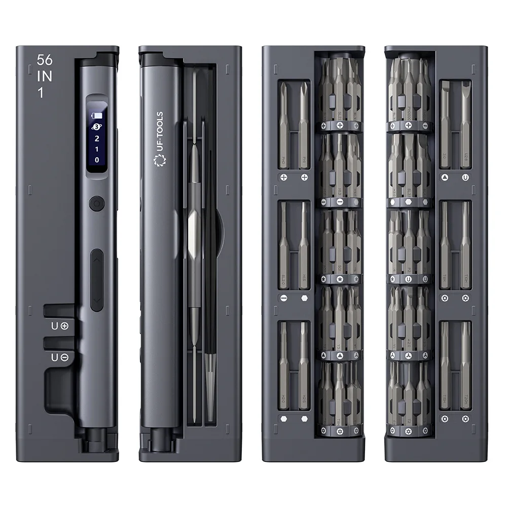56-In-1 Precision Screwdriver Kit 3.7V Electric Screwdriver USB-C Rechargeable Compact Magnetic Tool