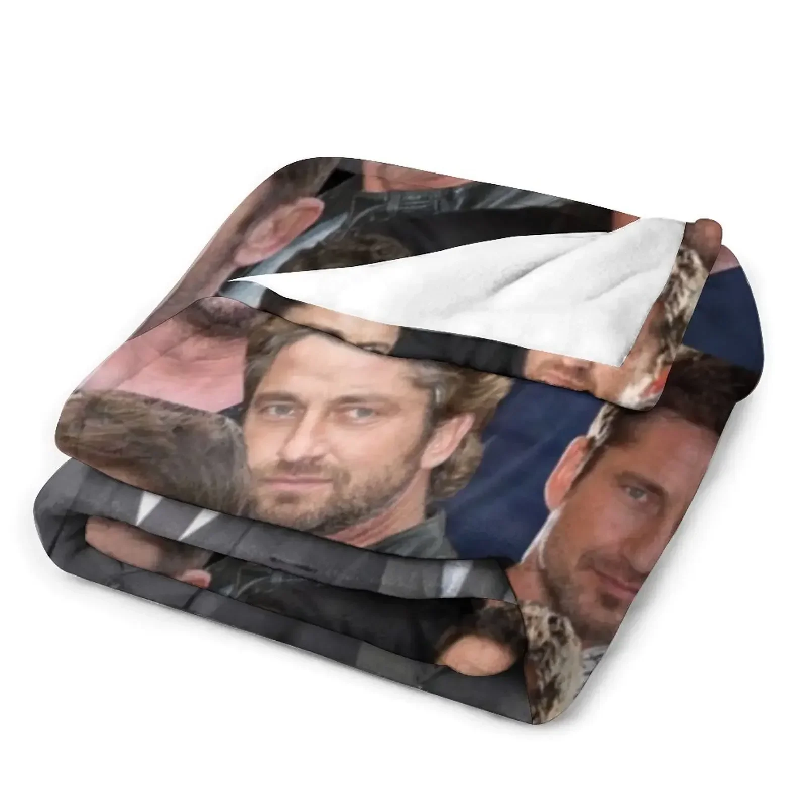 gerard butler photo collage Throw Blanket valentine gift ideas Plaid on the sofa Cute Designers Blankets