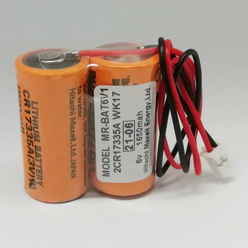 1pce PLC MR-BAT6V1 2CR17335A WK17 6V بطارية ليثيوم