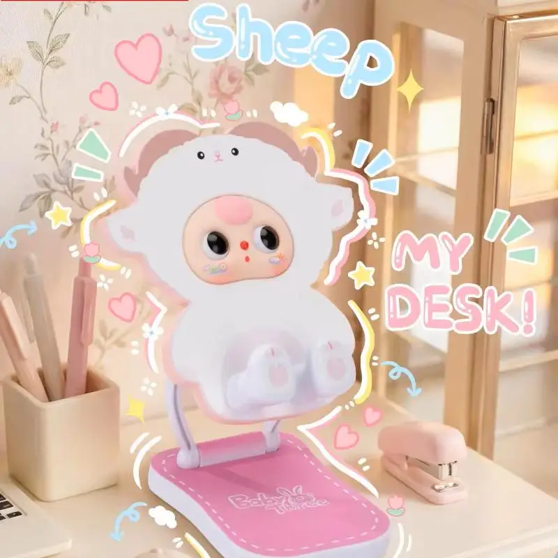 

New Baby Three TV Buddy Phone Holder Blind Box Brand Practical Decorative Item Desktop Ornament Animal Images Cute Gift