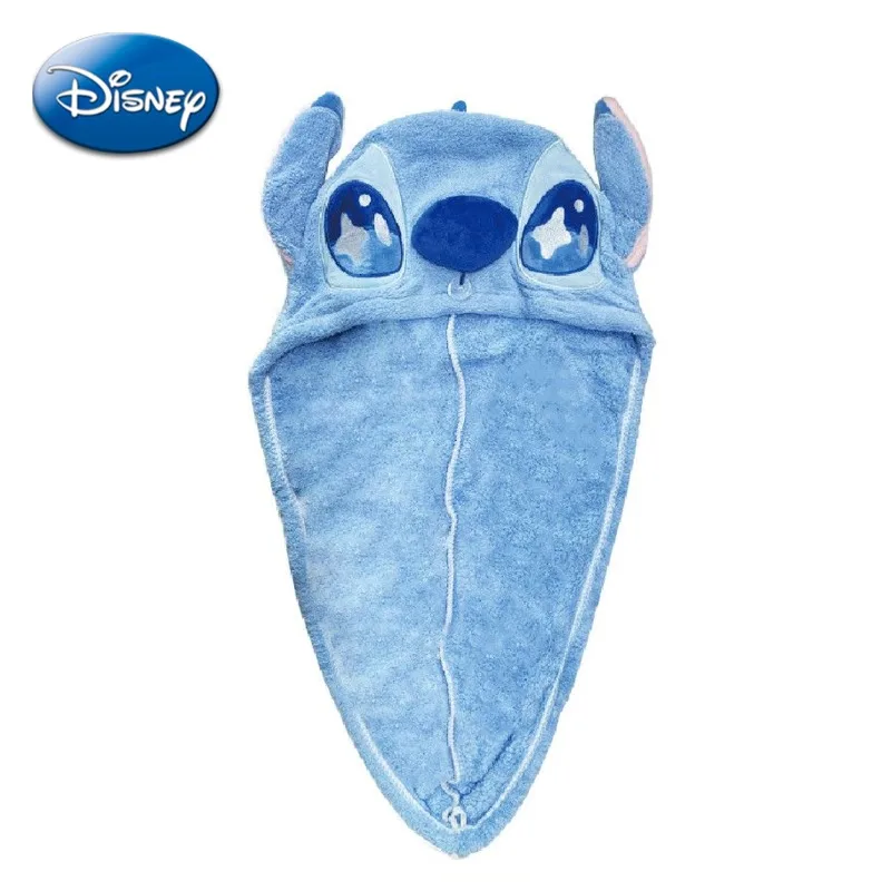 

New Stitch Hair Towel Kawaii Cartoon Anime Figures Blue Thickening Super Absorbent Cap Quick Dry Hat Bath Wrap Wipe Towel Gifts