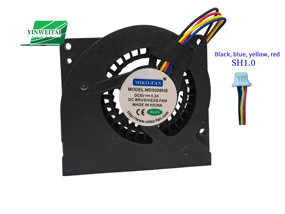 Wentylator chłodzący CPU 5008 DC 5V MD5008HS DC5V 0.2A JD5008MS54 4-przewodowy BF05008H05FP do Firebat T8 Pro Nowy Mini PC Wentylator chłodzący CPU — zdjęcie produktu 3