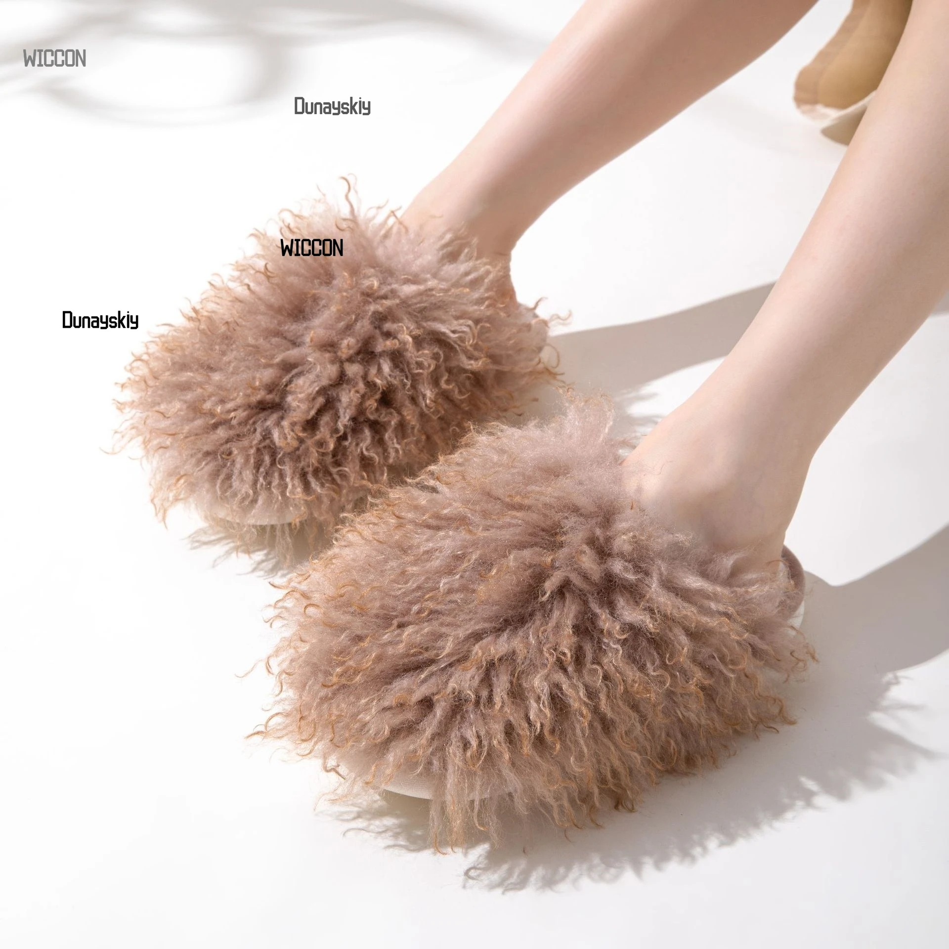 Long haired Baotou cotton slippers cosplay costume accesses kawaii Jirai Kei home indoor plush slippers cosplay Halloween cos