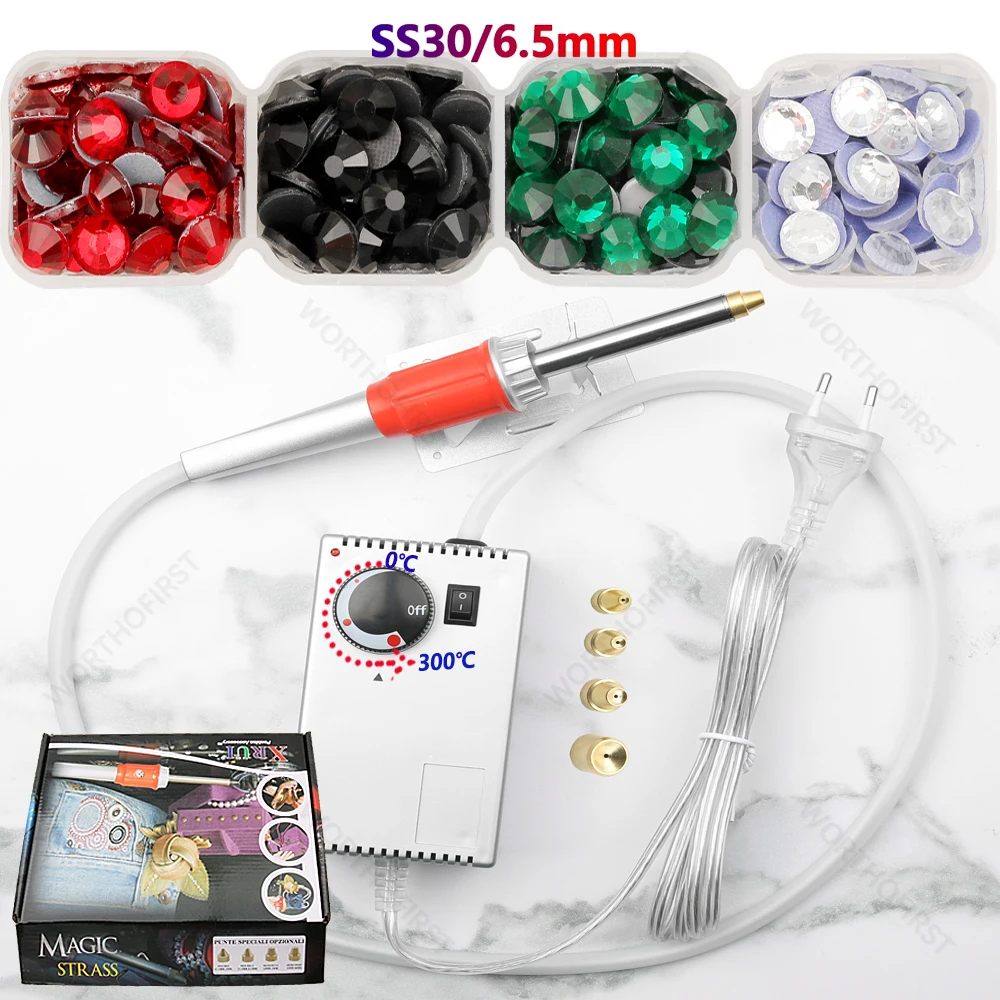 Top Quality Upgrade Hotfix Rhinestones Applicator Automatically Pick Up AAAAA Hot Fix Rhinestones Set Hot Fix Applicator Tool