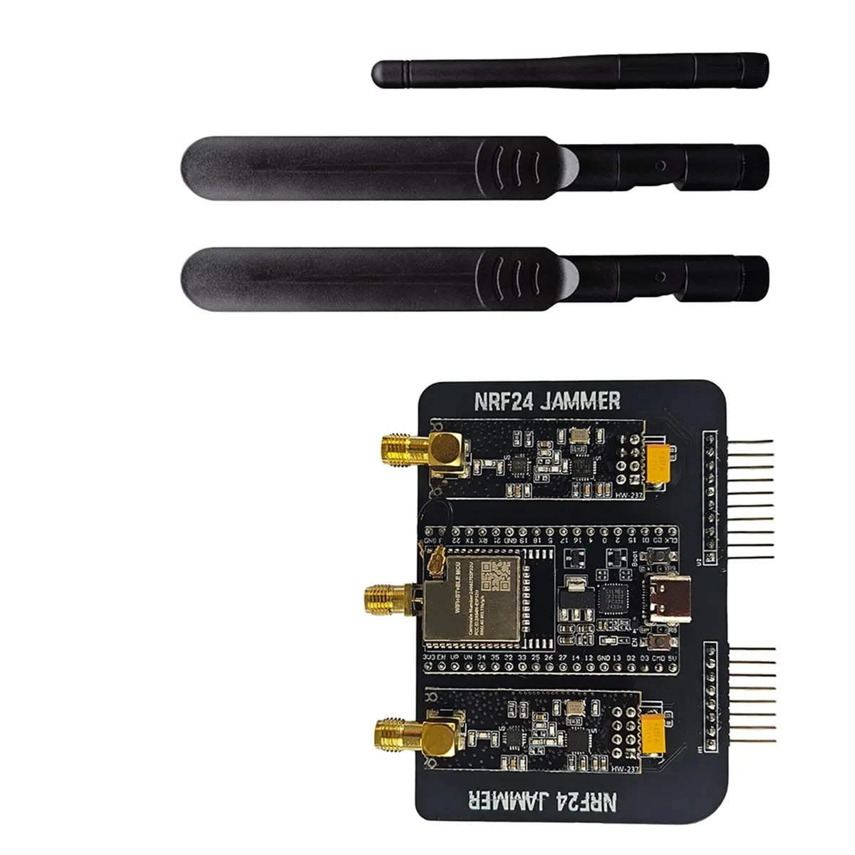 NRF24L01 PA 2.4GHz Expansion Module Compatible for with High-Gain Antenna and Bluetooth
