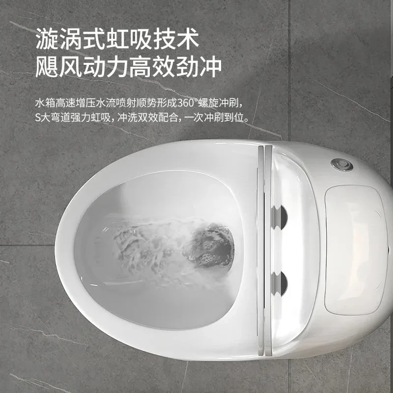 Grey Creative Siphon Toilet High Impact Silent Flush Toilet