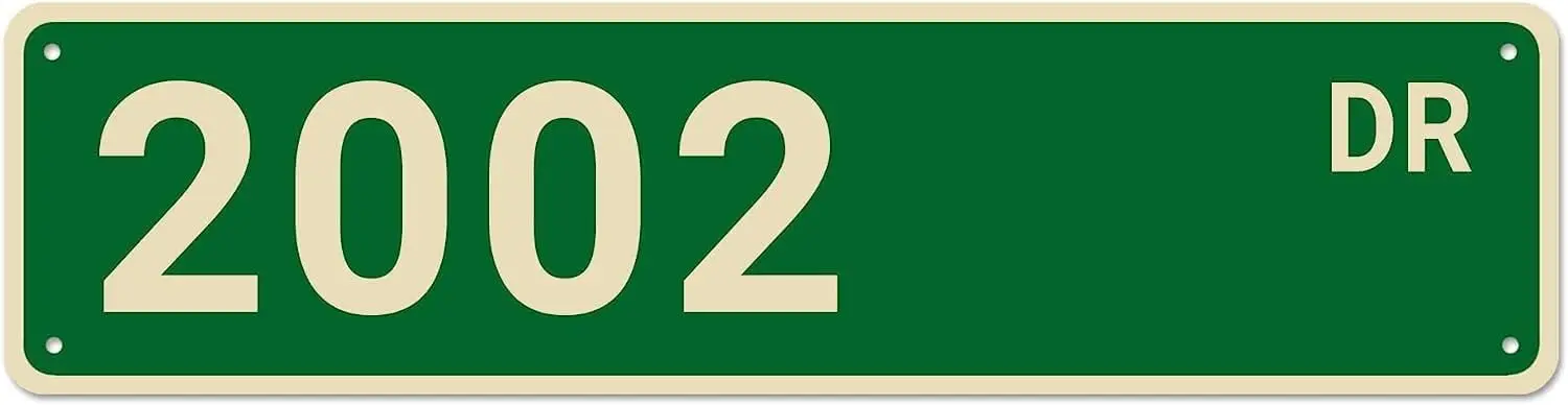 2002 Street Signs, 2002 Decor 2002 Sign Born in 2002 Birthday Gift, Wall Decor for Home/Bedroom/Man Cave, Quality Metal Signs 16