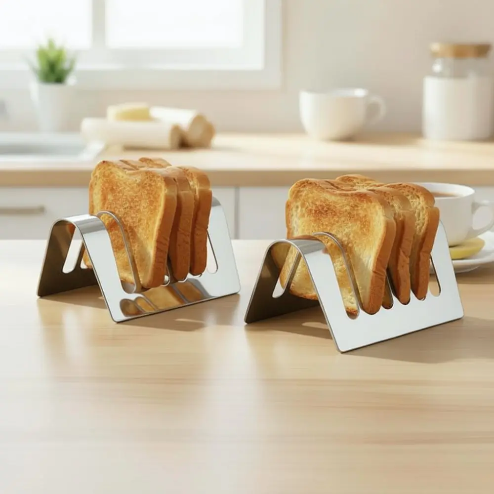 Durable Stainless Steel Bread Rack Toast Slice Holder Cooling Stand Kitchen Organizer Display Tray For Breakfast