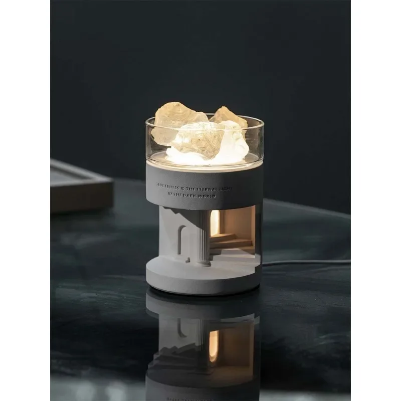 Fireless aromatherapy light essential oil, crystal diffuser stone household night light