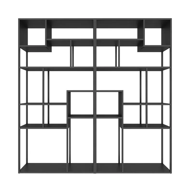 

Simple rack forged iron bookshelf retro bookshelf entrance living room display cabinet