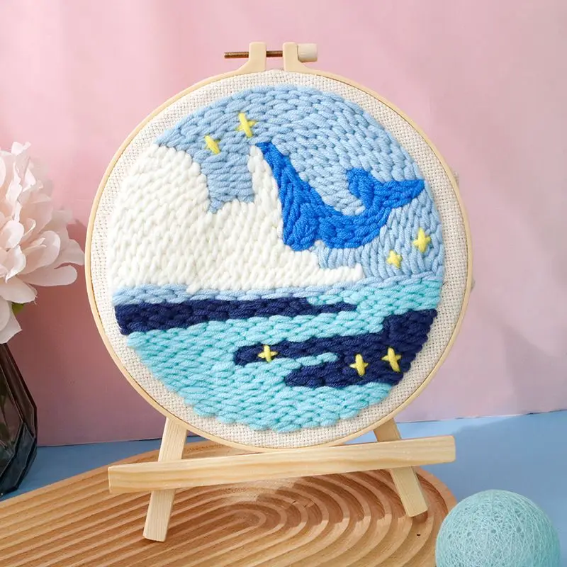 パンチニードルキット カーペット刺繍セット DIYクラフト針仕事