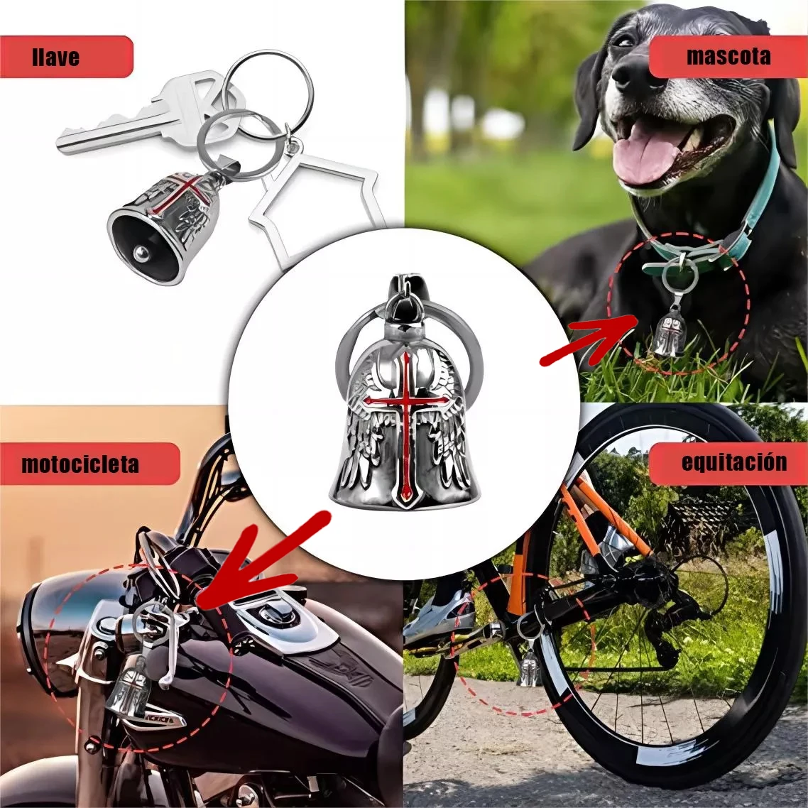 1 motorcycle bell cyclist guarding the bells protecting gifts for protecting gifts, suitable for motorcycle bicycle pet decorati