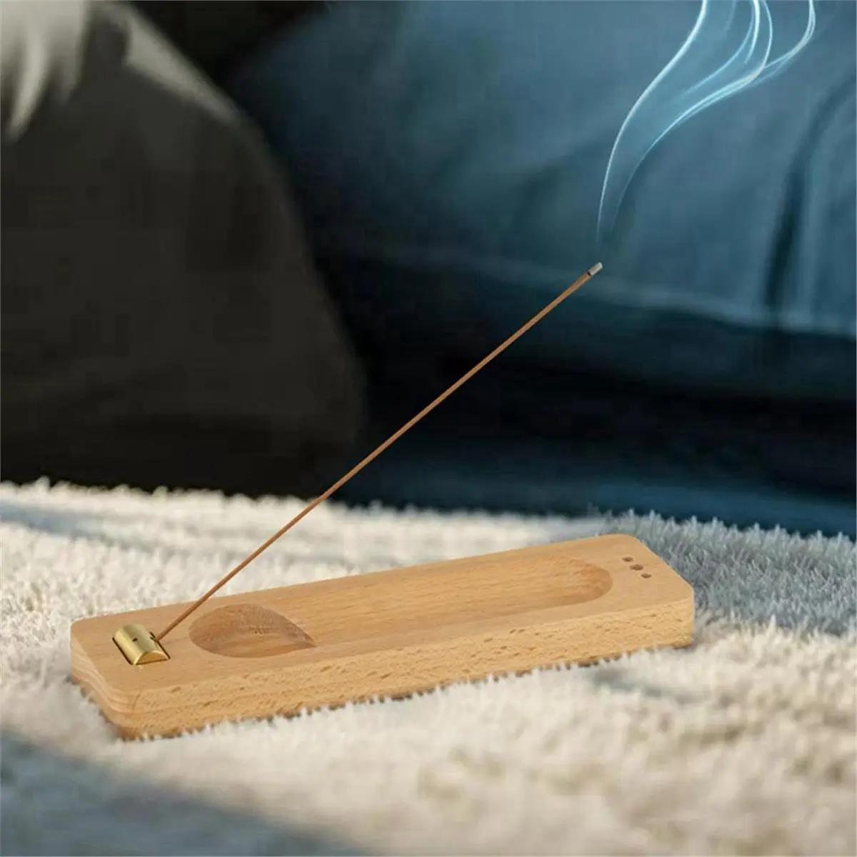Wooden Burner Base, Incense Holder, Sage Burning Stand, Indoor Aromatherapy Base, Burning Tray