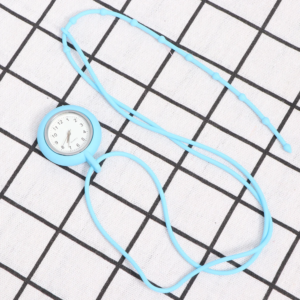 1pc pendurado enfermeira relógio para mulheres homens colar relógio céu-azul mini relógio colar médico presente